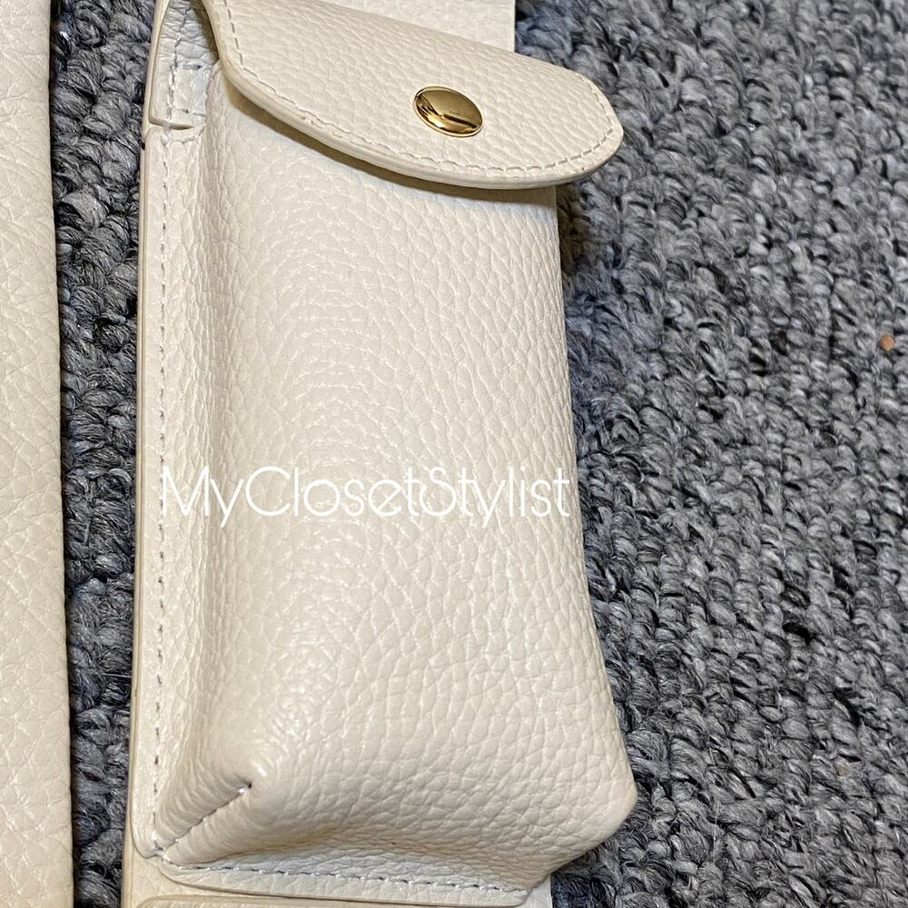 BANDOLIER Billie Crossbody Utility Strap! NEW RETIRED ALL-LEATHER NIB Ivory Gold - Picture 6 of 10